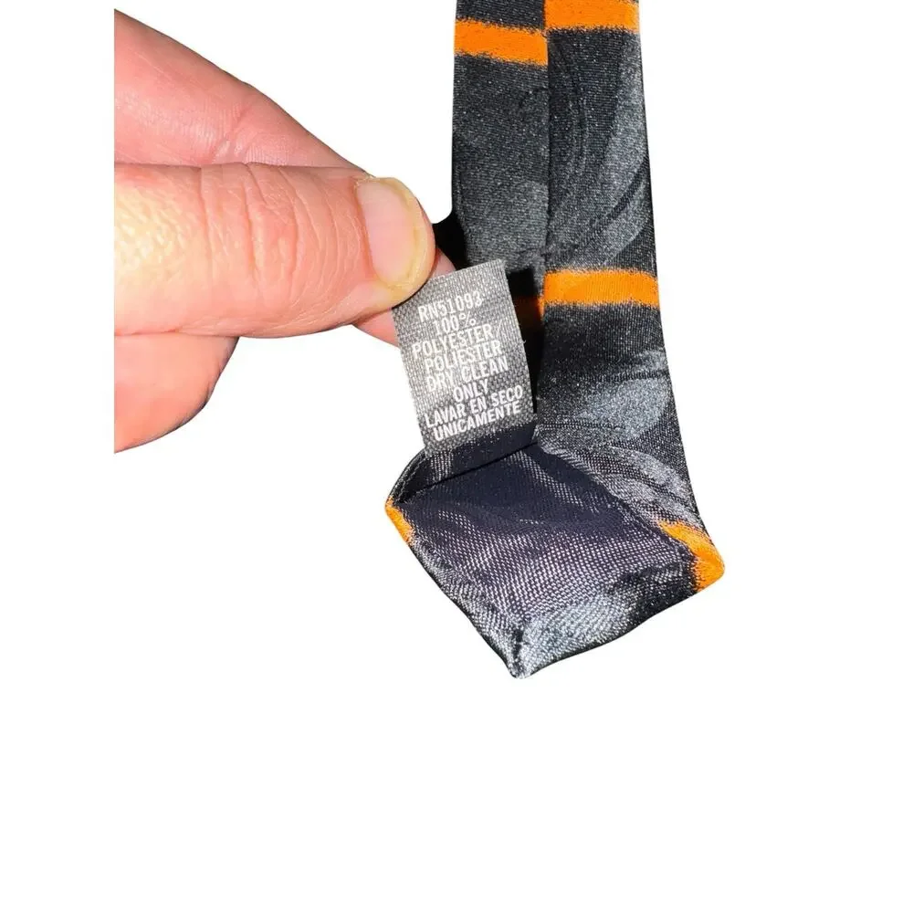 Hallmark Novel Ties Halloween Skeleton Pumpkin Jack O Lantern Vintage Necktie